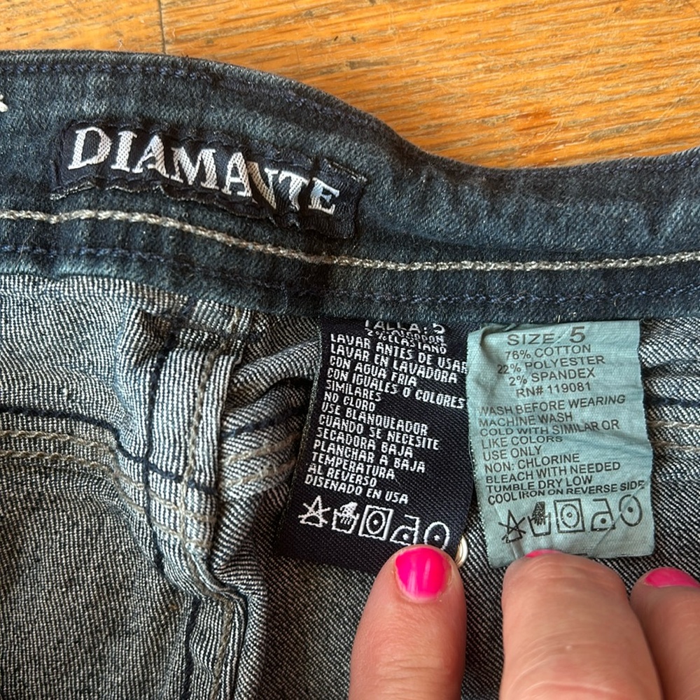 Pair of Diamanté skinny jeans like new.